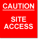 aluminium caution site access sign