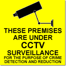 aluminium these premises are under cctv surveillance sign