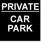 aluminium private car park sign