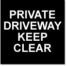 aluminium private driveway keep clear sign