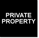 aluminium private property sign