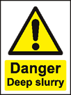 aluminium danger deep slurry sign