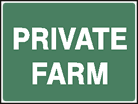 aluminium private farm sign