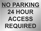 metal alloy sign black on silver 24 hour access parking 400mm x 300mm