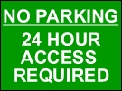metal alloy sign green 24 hour access parking 400mm x 300mm
