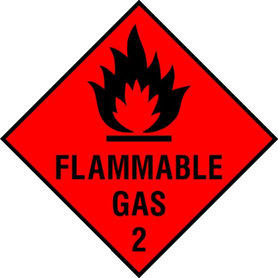 Flammable Gas Signs and Stickers
