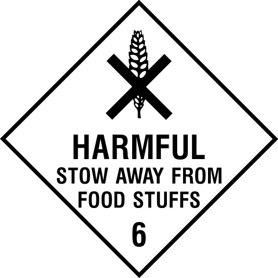 Stow Away From Food Signs and Stickers