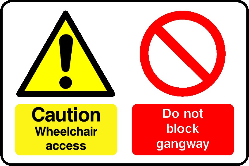 Wheelchair Access Do Not Block Signs and Stickers