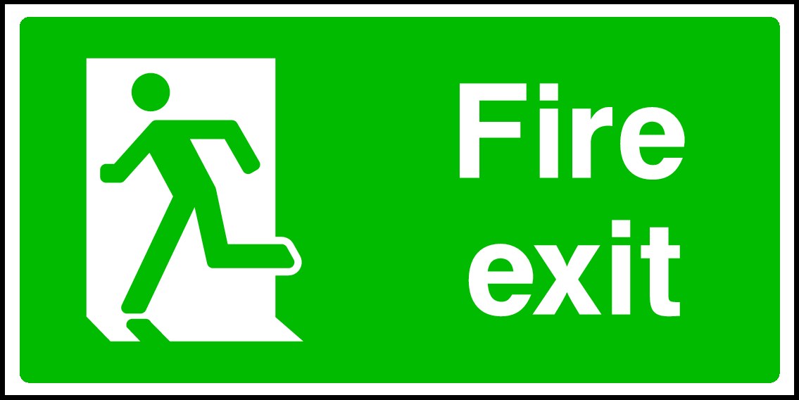 Fire Exit Signs and Stickers