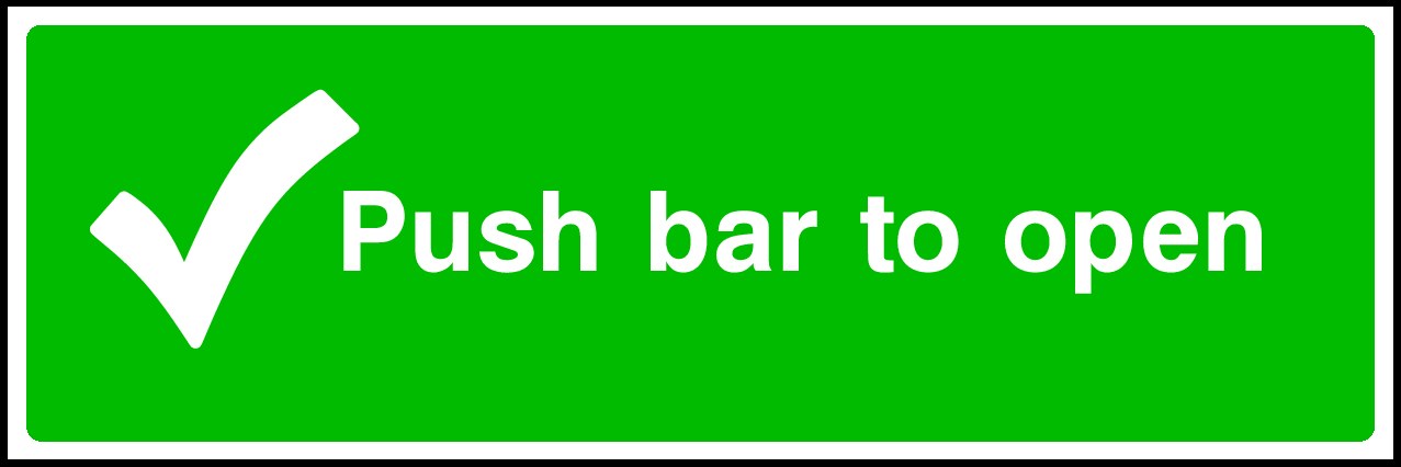 Push To Open Signs and Stickers