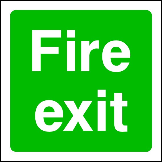 Fire Exit Signs and Stickers