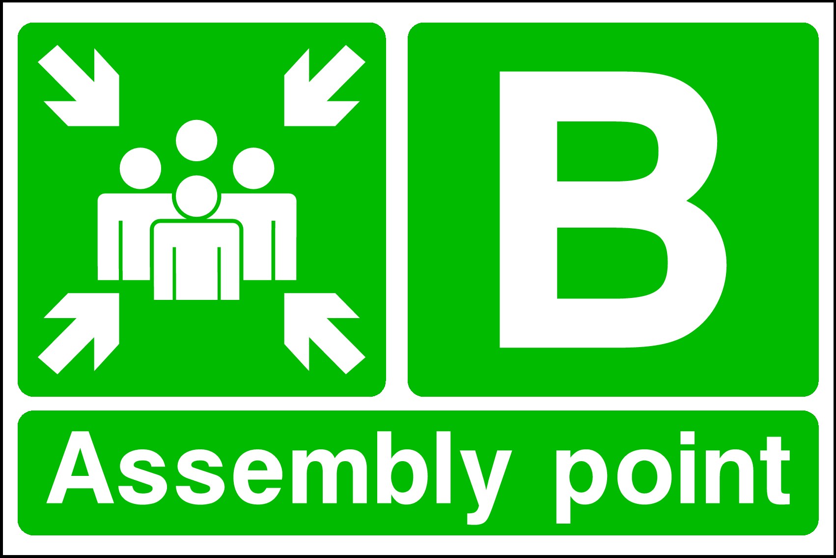 Assembly Point B Signs and Stickers