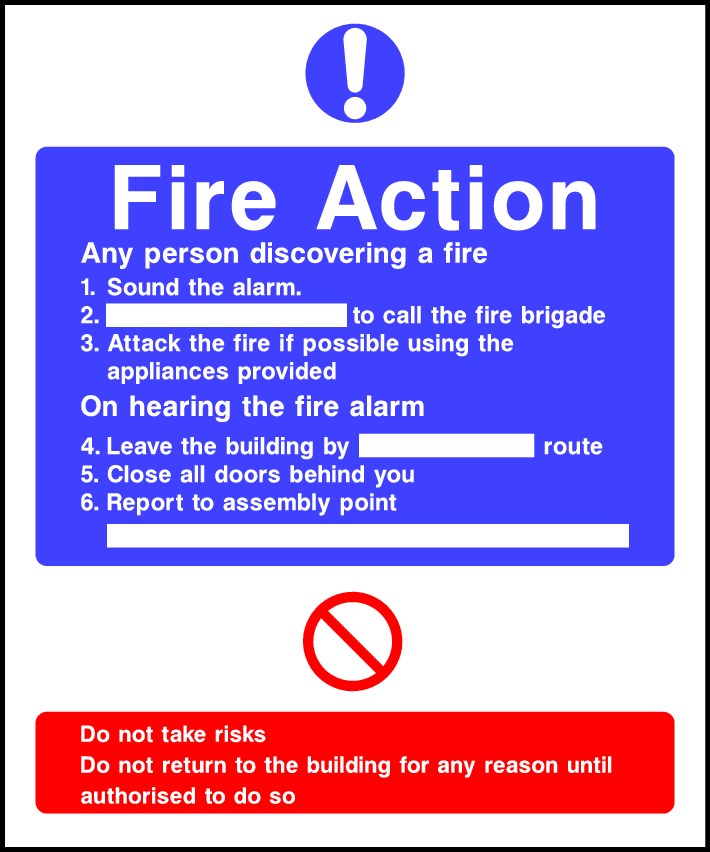 Any Person Discovering A Fire Signs and Stickers
