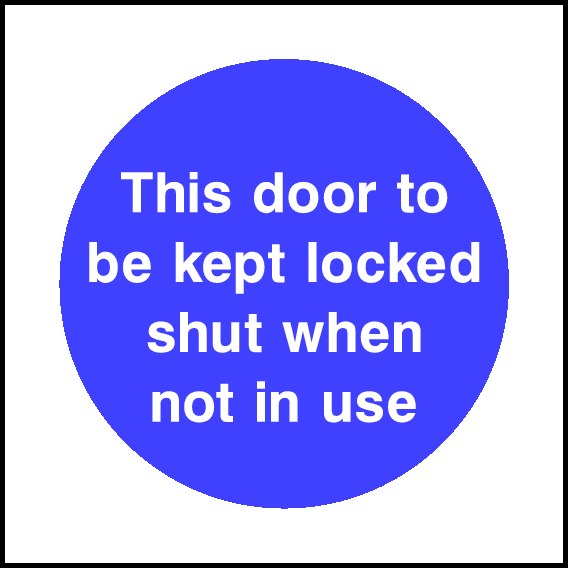 Keep Locked Signs and Stickers