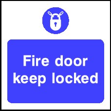Fire Door Keep Locked Signs and Stickers
