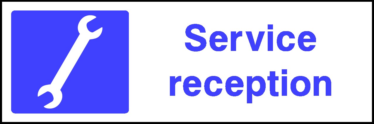 Service Reception Signs and Stickers