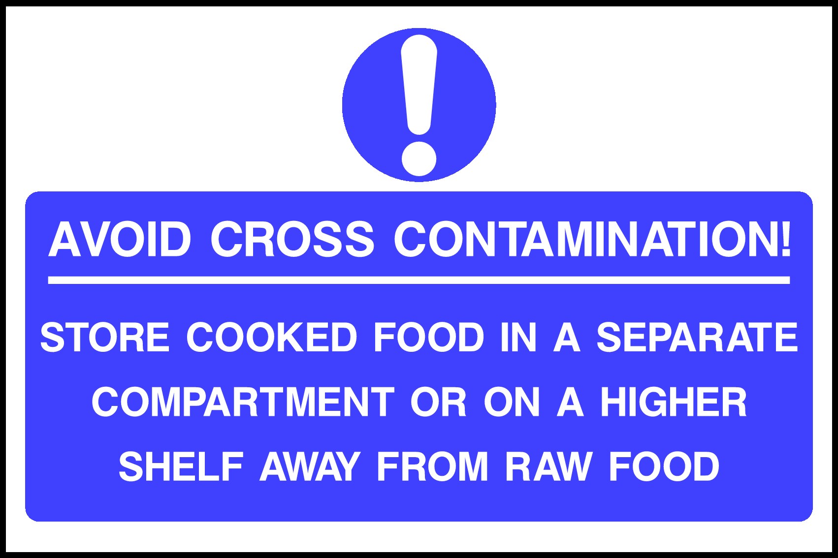 Cross Contamination Signs and Stickers