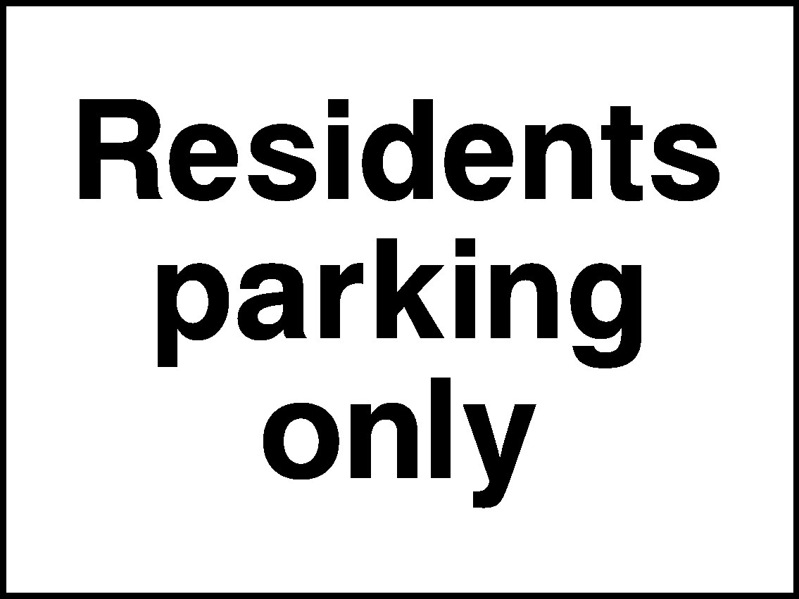 Residents Parking Signs and Stickers