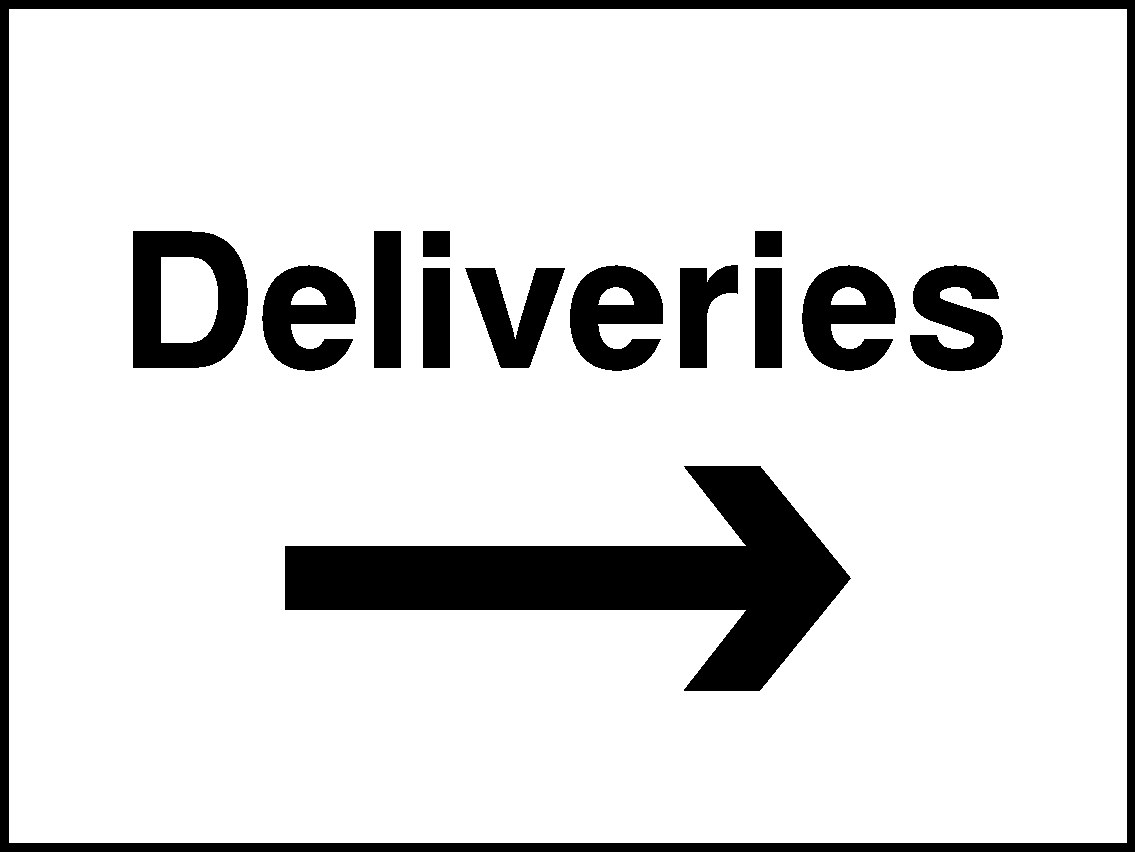 Deliveries Signs and Stickers
