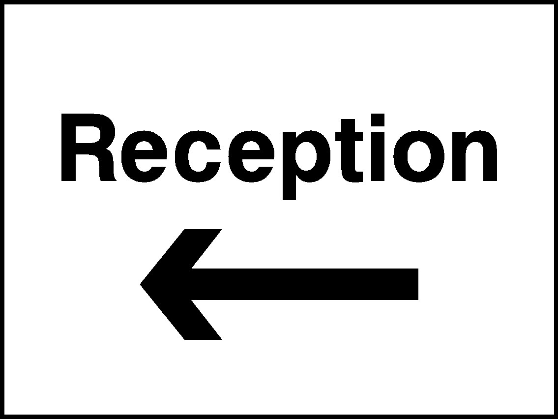 Reception Signs and Stickers