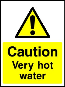Hot Water Signs and Stickers