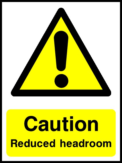 Reduced Headroom Signs and Stickers