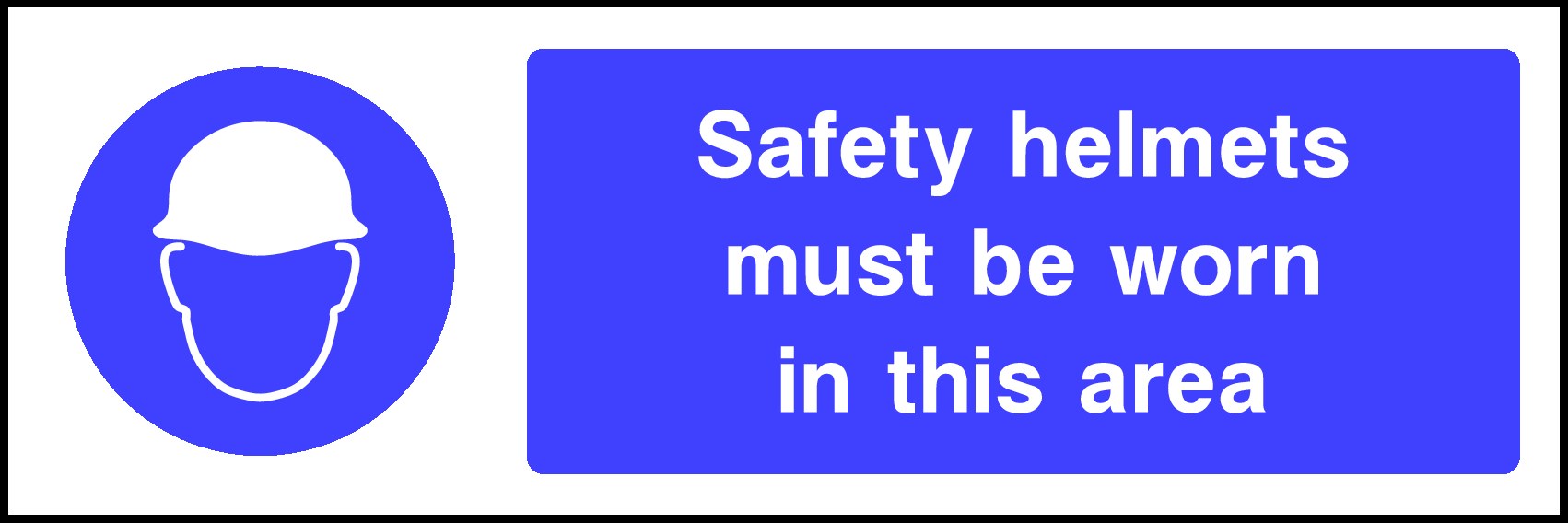 Safety Helmets Must Be Worn Signs and Stickers