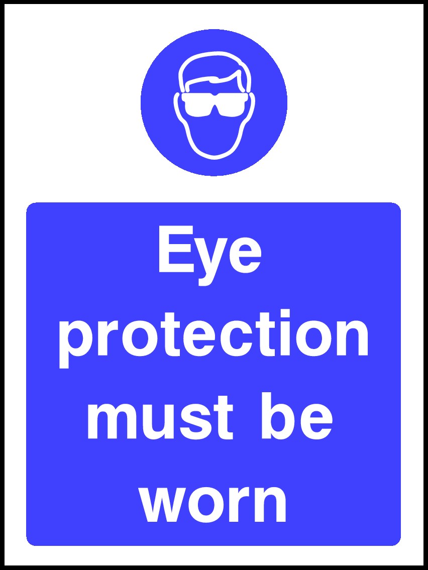 Eye Protection Signs and Stickers