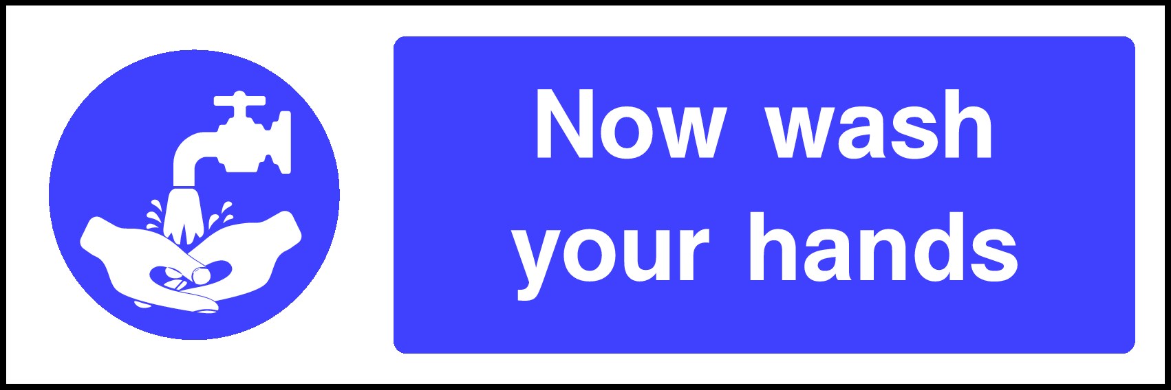 Wash Your Hands Signs and Stickers