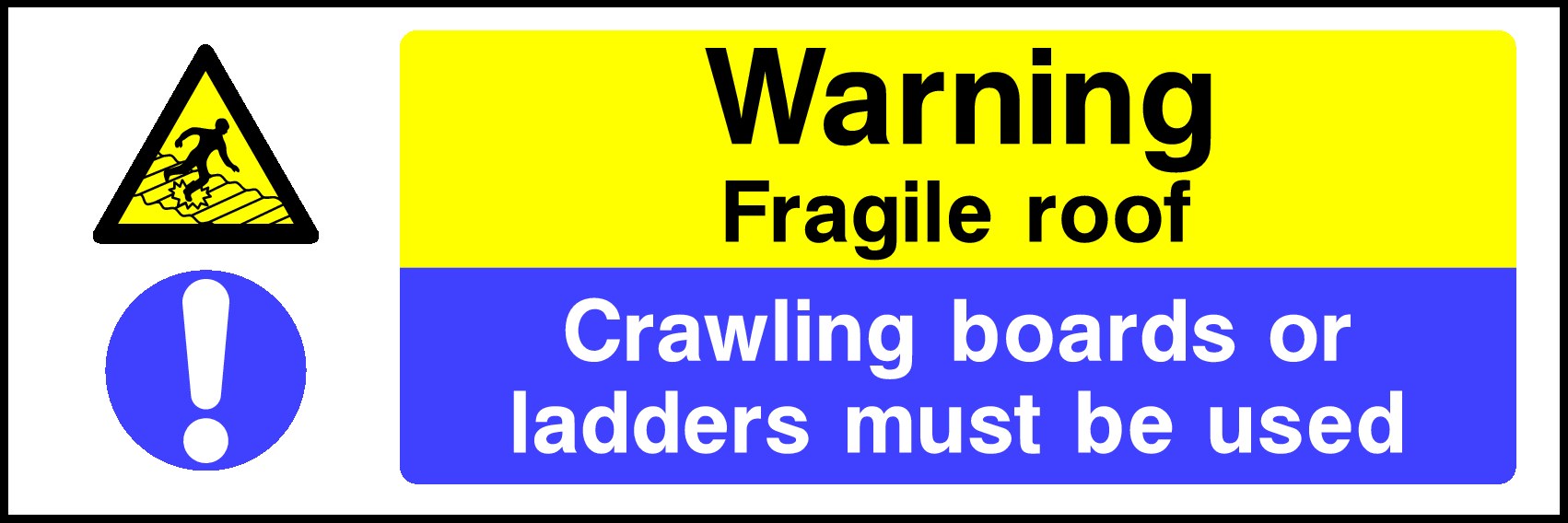 Fragile Roof Signs and Stickers
