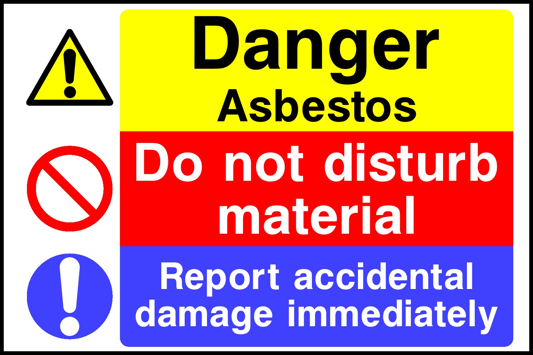 Danger Asbestos Signs and Stickers