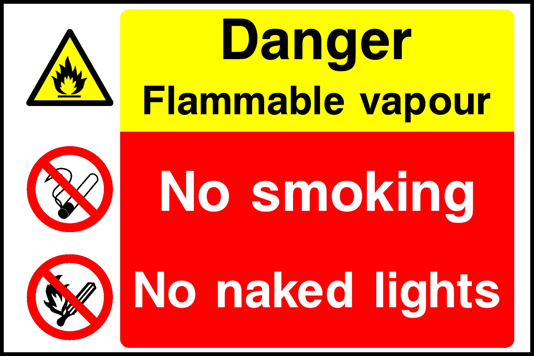 Flammable Vapour Signs and Stickers