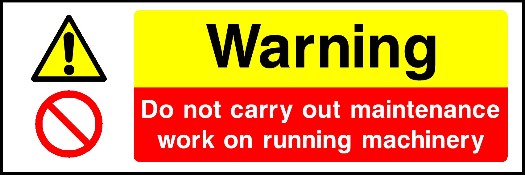 Running Machinery Signs and Stickers