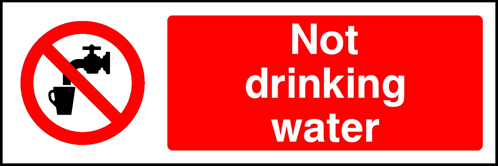 Not Drinking Water Signs and Stickers