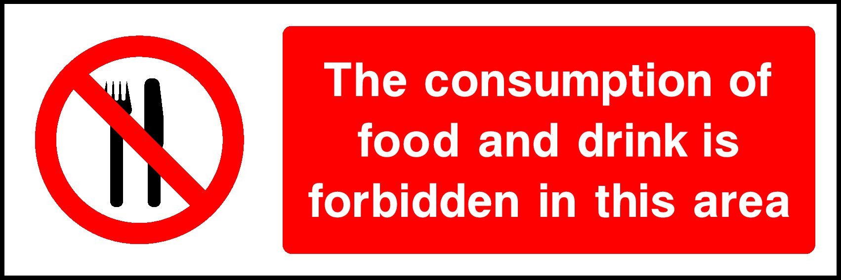 Food And Drink Is Forbidden Signs and Stickers