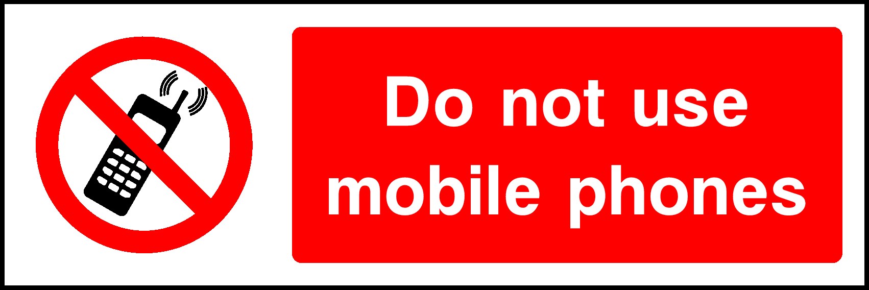 Do Not Use Mobile Phones Signs and Stickers