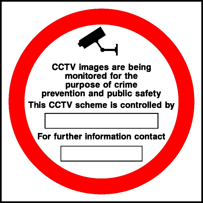 CCTV In Operation Signs and Stickers