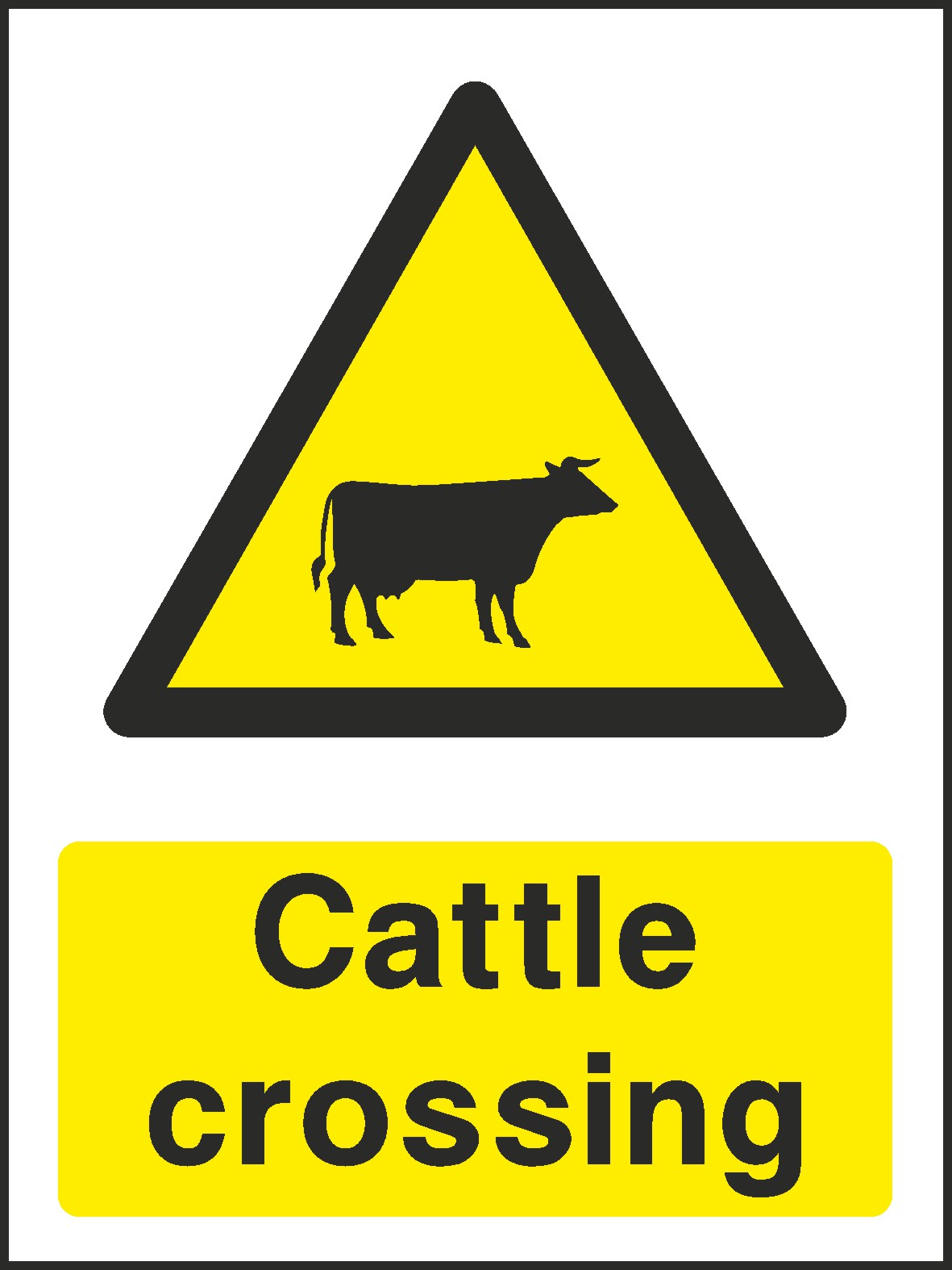 Cattle Crossing Signs and Stickers