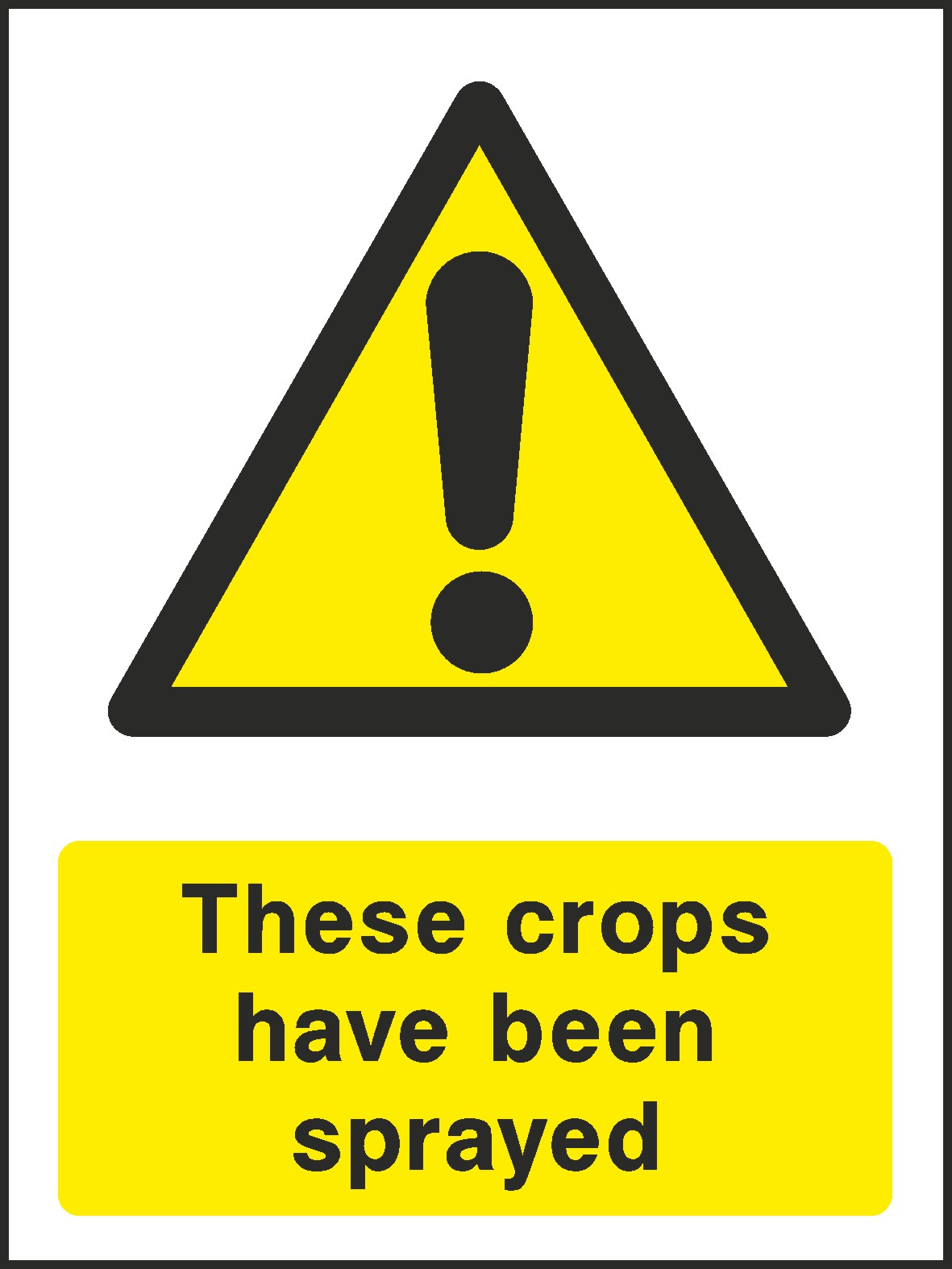 Crops Have Been Sprayed Signs and Stickers