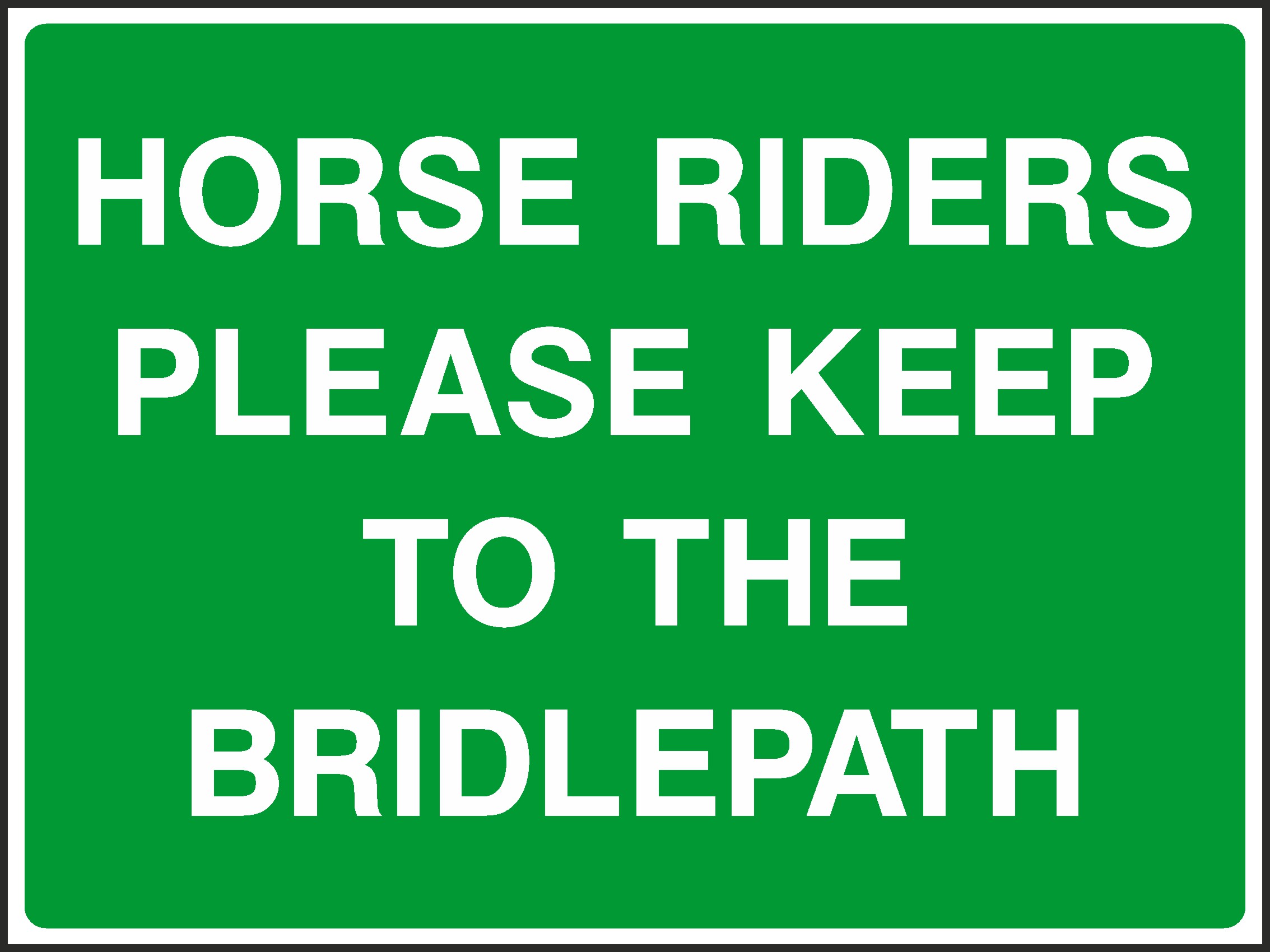 Keep To Bridlepath Signs and Stickers