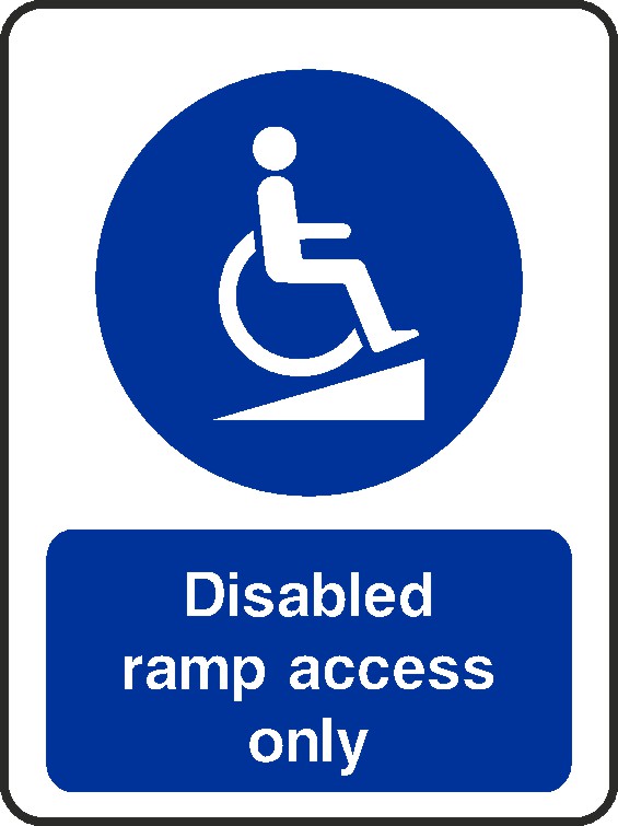 Disabled Ramp Signs and Stickers