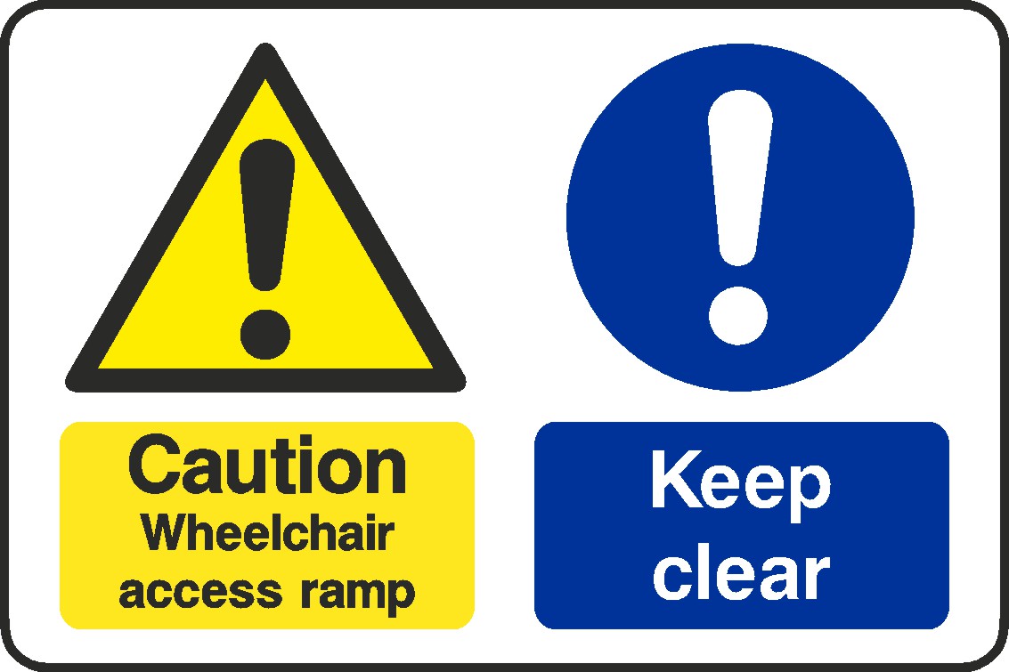 Access Ramp Keep Clear Signs and Stickers