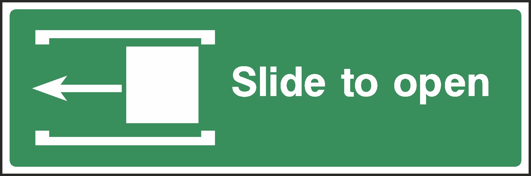 Slide To Open Signs and Stickers