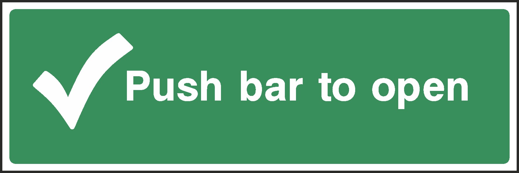 Push Bar To Open Signs and Stickers