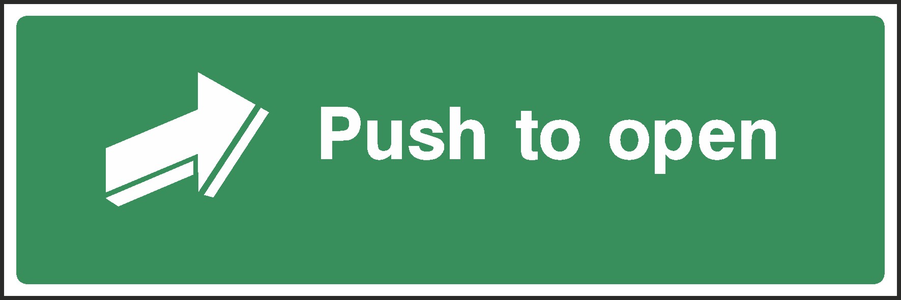 Push To Open Signs and Stickers