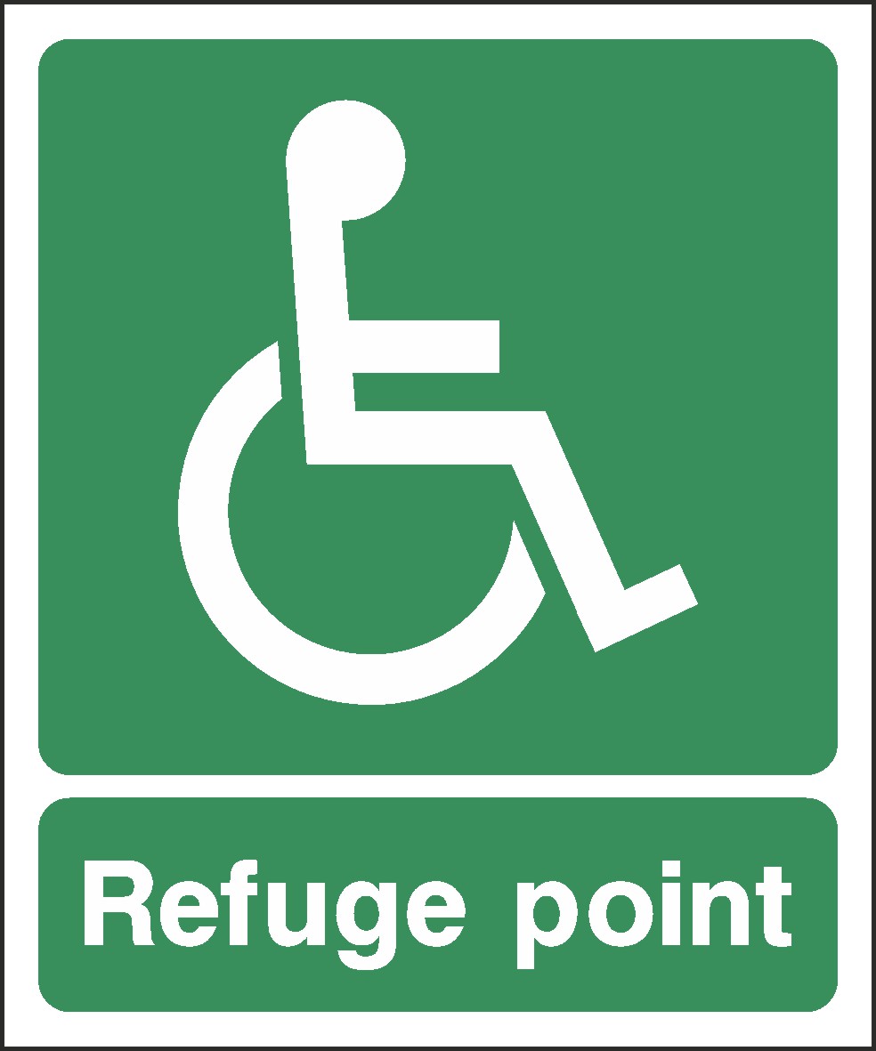 Fire Refuge Point Signs and Stickers