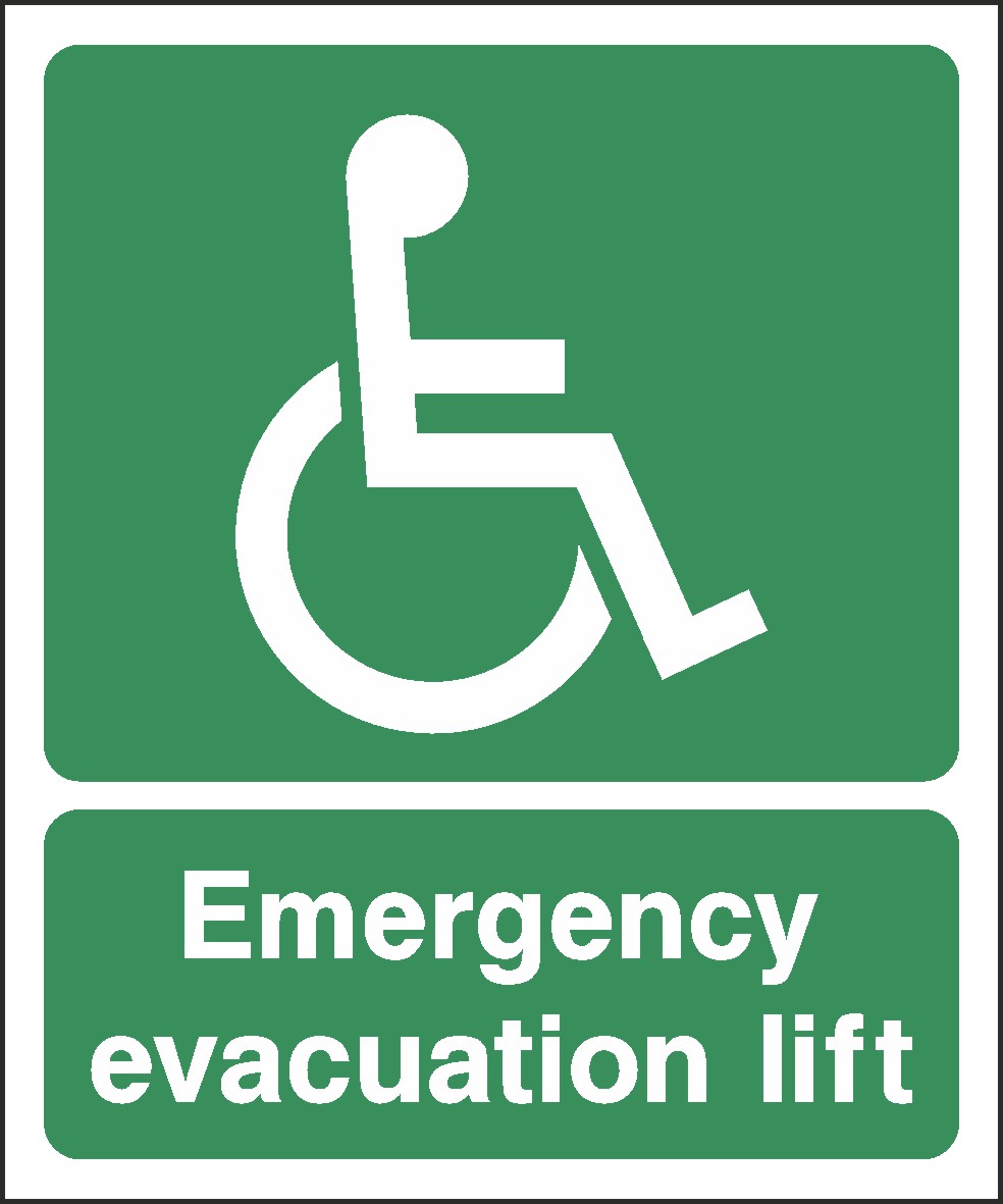 Evacuation Lift Signs and Stickers