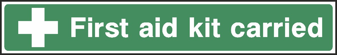 First Aid Kit Carried Signs and Stickers