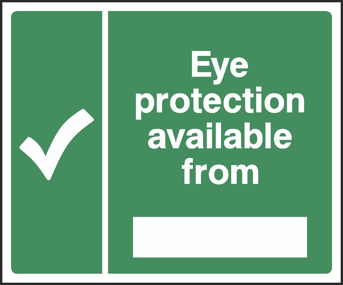 Eye Protection Available Signs and Stickers