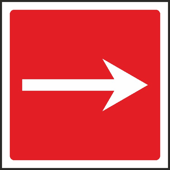 Fire Equipment Arrow Signs and Stickers